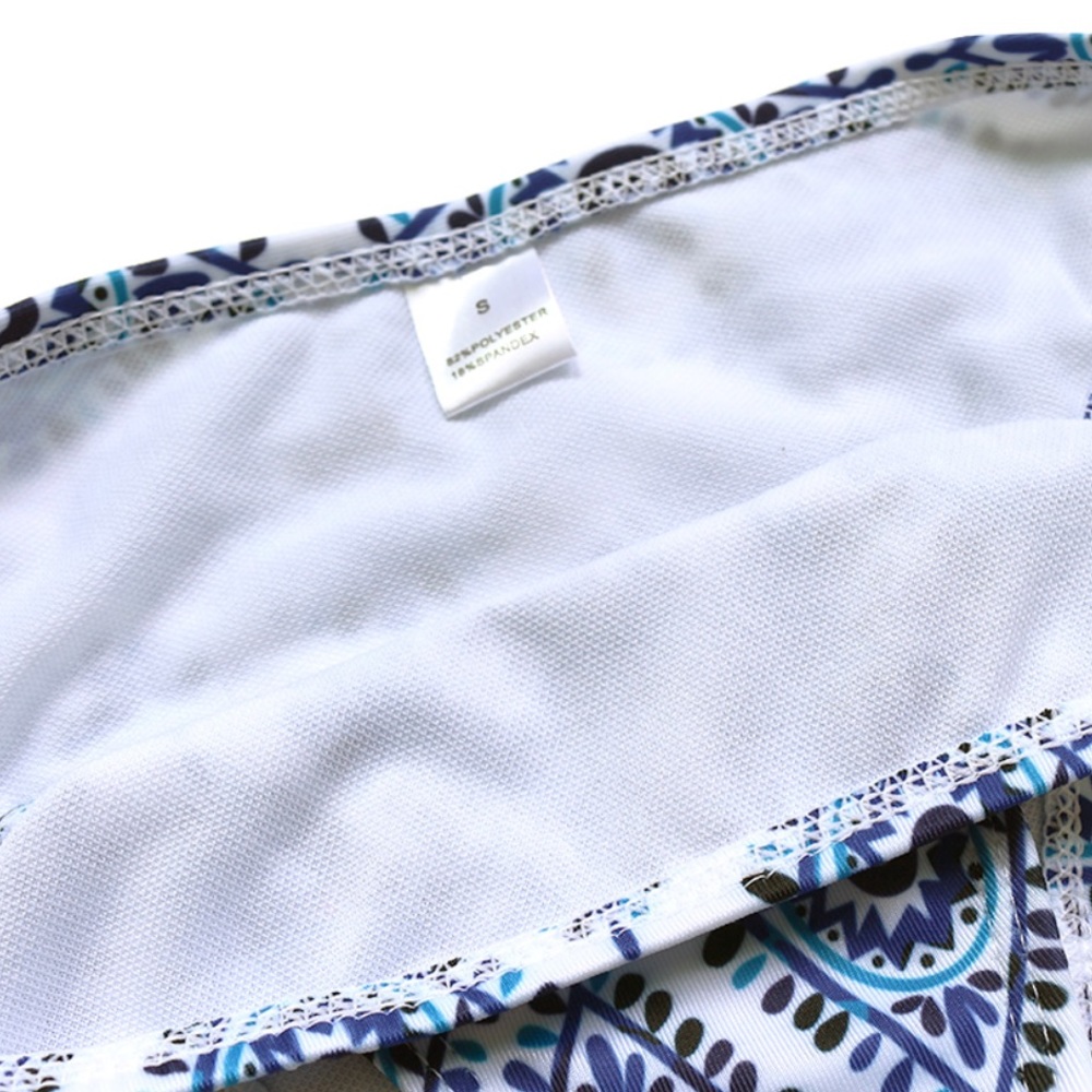 Boho blue and white print bikini - Picture 6 of 7